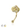 MULTI CZ INFINITY HEART (ENDLESS) 316L SURGICAL STEEL CURVED BARBELL/EYEBROW